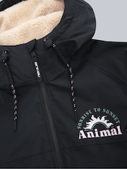 Animal Black Womens Hazey Waterproof Beach Parka - Image 3 of 5