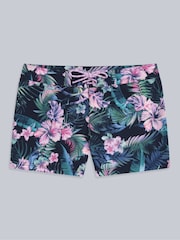 Animal Blue Womens Lenora Printed Quick Drying Board Shorts - Image 1 of 4