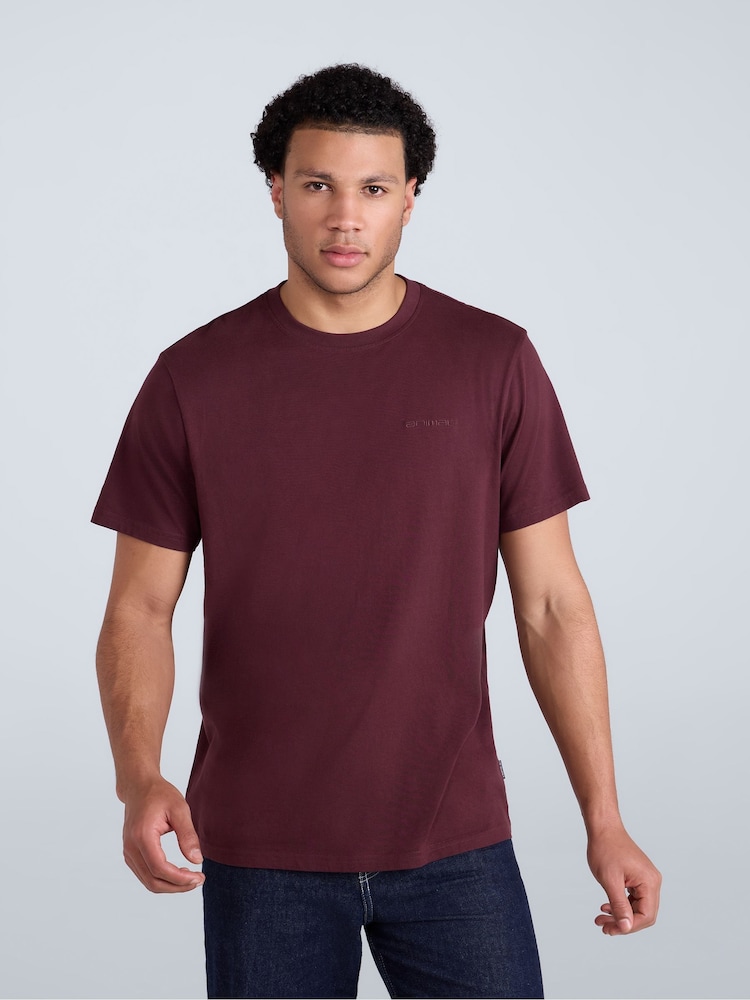 Animal Purple Mens Icon Plain 100% Cotton T-Shirt - Image 1 of 8 Animal Purple Mens Icon Plain 100% Cotton T-Shirt - Image 1 of 8