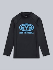 Animal Black Kids Sonny Quick Drying Rash Vest - Image 1 of 4