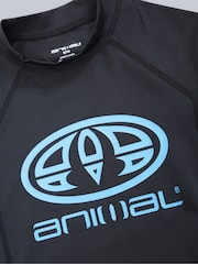 Animal Black Kids Sonny Quick Drying Rash Vest - Image 3 of 4