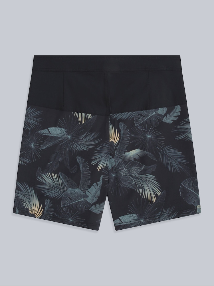 Animal Black Mens Brett Print Quick Drying Board Shorts - Image 2 of 4