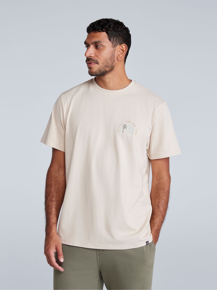 Animal Cream Mens Chase Relaxed 100% Cotton T-Shirt - Image 1 of 10 Animal Cream Mens Chase Relaxed 100% Cotton T-Shirt - Image 1 of 10
