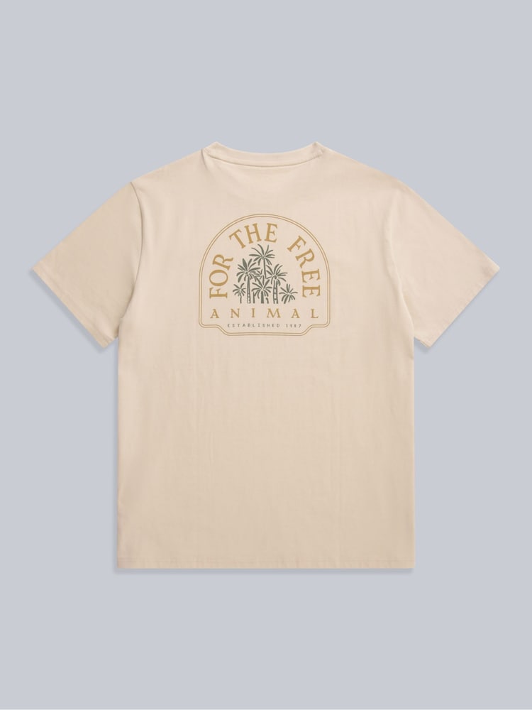Animal Cream Mens Chase Relaxed 100% Cotton T-Shirt - Image 2 of 6