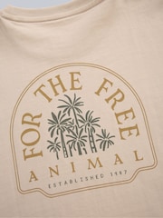 Animal Cream Mens Chase Relaxed 100% Cotton T-Shirt - Image 5 of 6