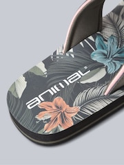 Animal Dusky Green Womens Swish Flip Flops - Image 5 of 5