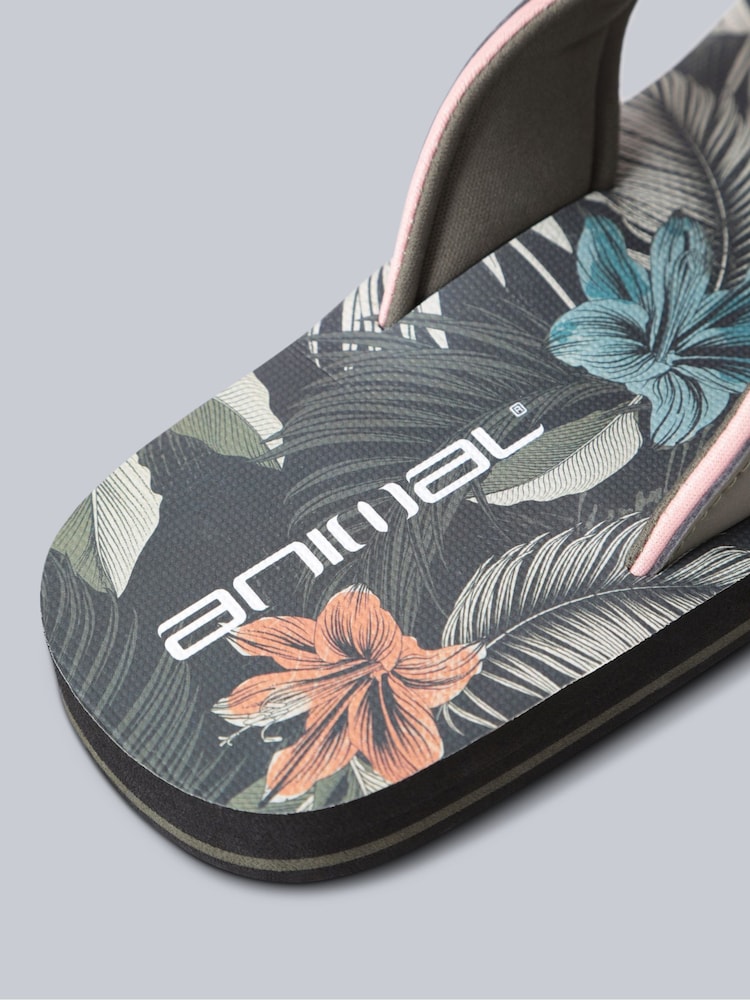 Animal Dusky Green Womens Swish Flip Flops - Image 5 of 5