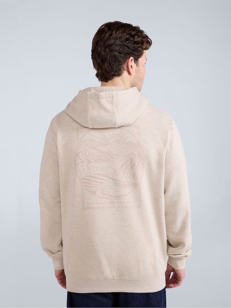 Crema - Animal Mens River Hoodie - Imagen 2 de 4 Crema - Animal Mens River Hoodie - Imagen 2 de 4