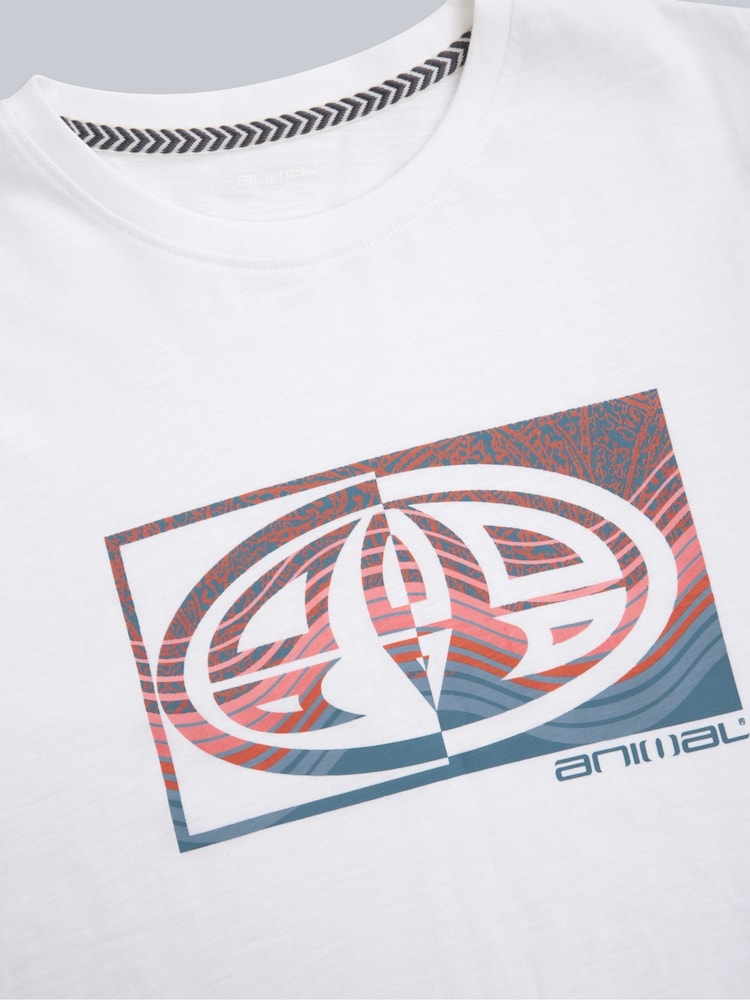 Animal White Mens Jacob T-Shirt - Image 3 of 4