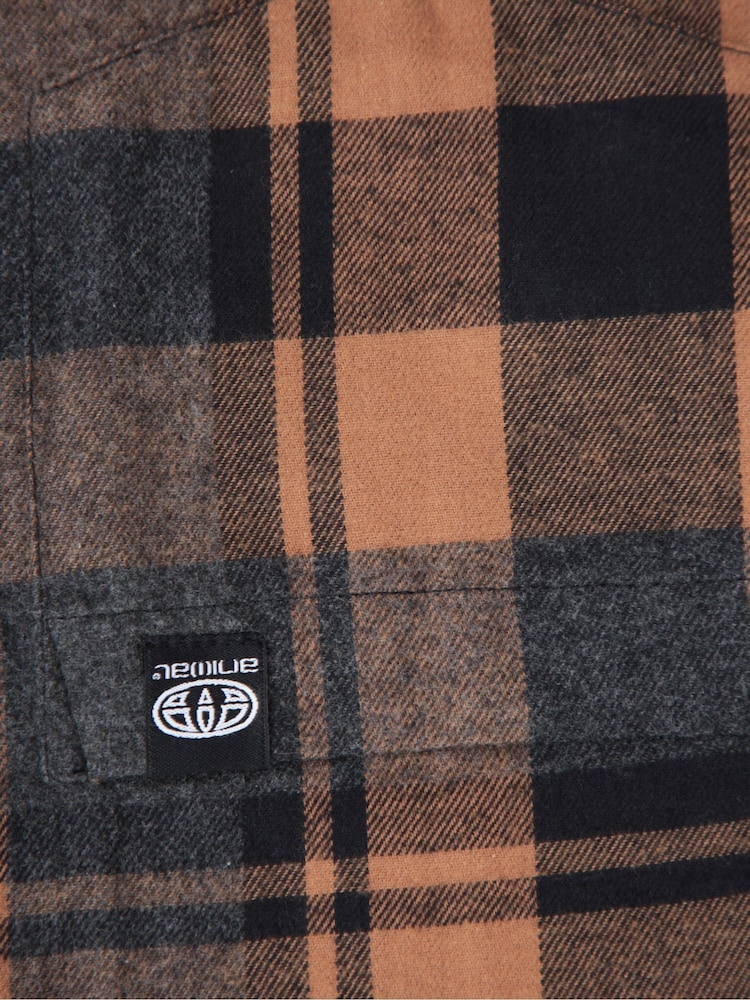 Animal Yellow Mens 100% Cotton Cove Flannel Shirt - Image 4 of 4
