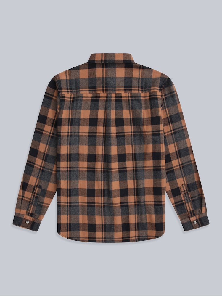 Buy Animal Yellow Mens 100% Cotton Cove Flannel Shirt from the