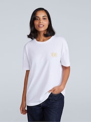 Animal White Womens Leena Boxy 100% Cotton T-Shirt - Image 1 of 5
