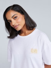 Animal White Womens Leena Boxy 100% Cotton T-Shirt - Image 2 of 5