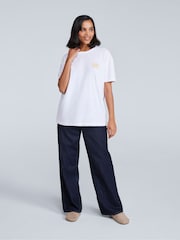 Animal White Womens Leena Boxy 100% Cotton T-Shirt - Image 4 of 5