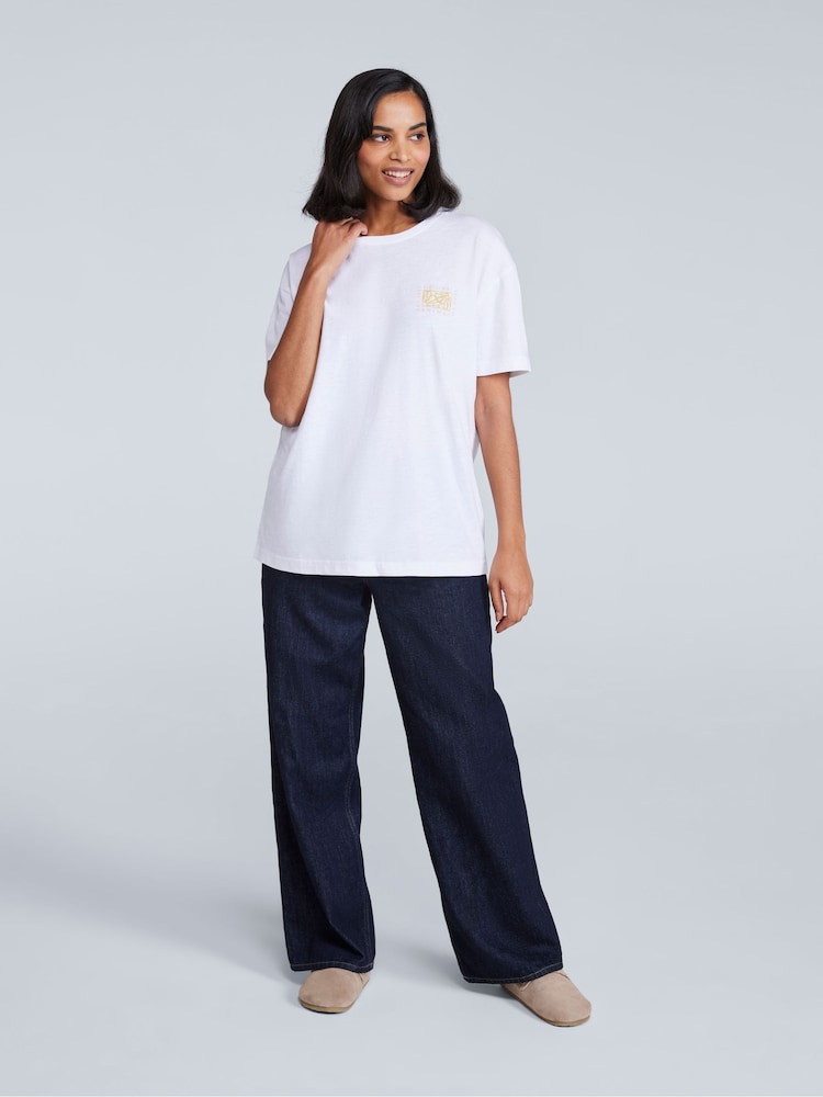 Animal White Womens Leena Boxy 100% Cotton T-Shirt - Image 4 of 5