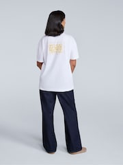 Animal White Womens Leena Boxy 100% Cotton T-Shirt - Image 5 of 5