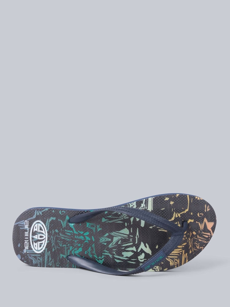 Animal Grey Mens Oceana Printed Flip Flop Sandals - Image 2 of 5
