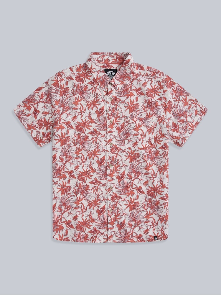 Animal Red Mens Jamie 100% Cotton Shirt - Image 1 of 4