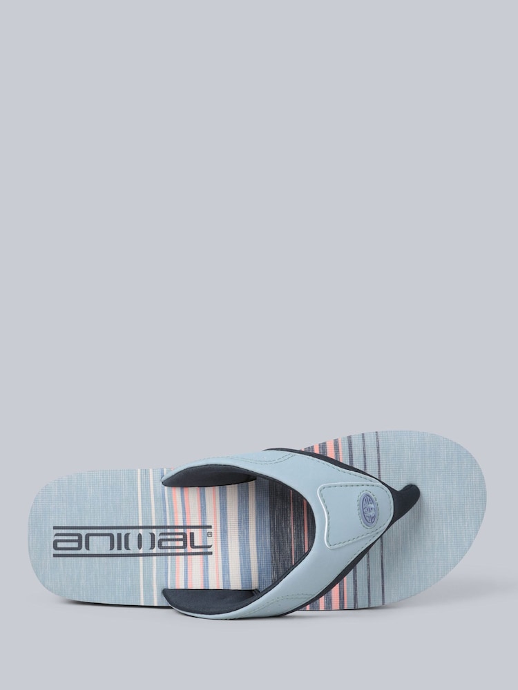Animal Grey Mens Jekyl Flip Flops - Image 2 of 5
