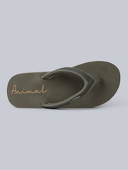 Animal Green Womens Swish Flip Flops - Image 2 of 5
