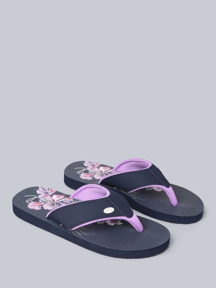 Animal Purple Womens Swish Flip Flops - Image 1 of 6