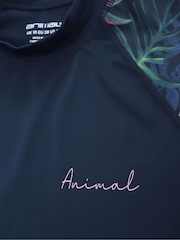 Синий - Женский солнцезащитный топ из быстросохнущей ткани Animal Lucie - Изображение 3 из 4