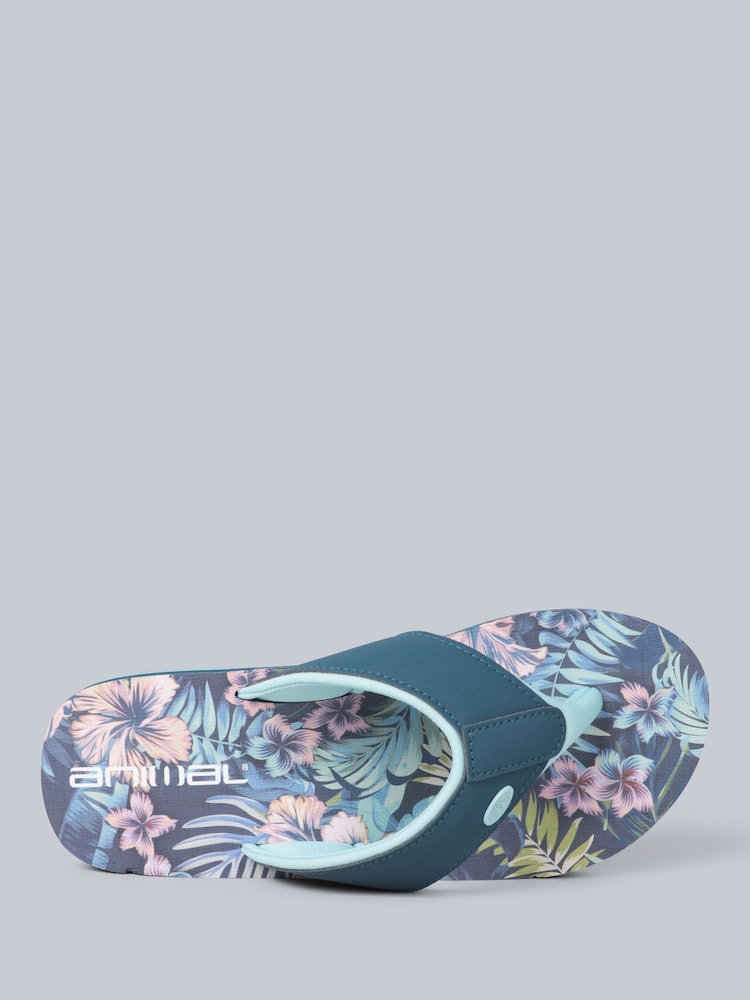 Animal Bottle Green Womens Swish Flip Flops - Image 2 of 5
