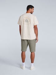 Зеленый - Animal Mens Driver 100% Cotton Joggers Shorts - Изображение 4 из 4