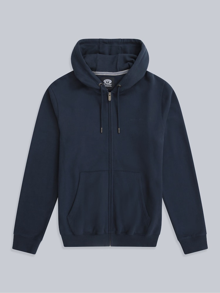 Animal Aqua Blue Mens Woody Zip 100% Cotton Hoodie - Image 1 of 1