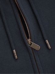 Animal Aqua Blue Mens Woody Zip 100% Cotton Hoodie - Image 4 of 5