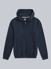 Animal Aqua Blue Mens Woody Zip 100% Cotton Hoodie - Image 6 of 10