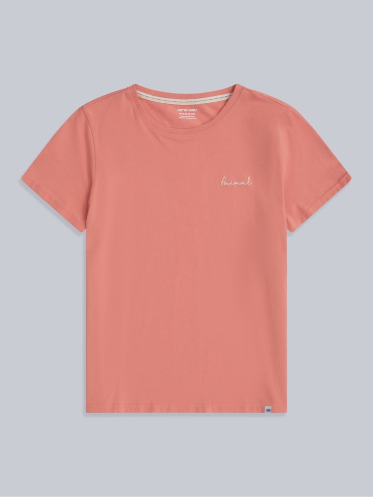 Animal Light Pink Womens Marina Logo 100% Cotton T-Shirt - Image 1 of 4