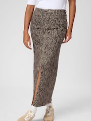 Kaffe Natural KAleondra Denim Maxi Skirt - Image 1 of 6