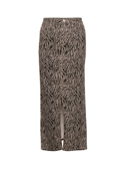 Kaffe Natural KAleondra Denim Maxi Skirt - Image 5 of 6