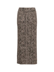 Kaffe Natural KAleondra Denim Maxi Skirt - Image 6 of 6