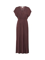 Kaffe Red KAalliie Short Sleeve Maxi Dress - Image 5 of 6