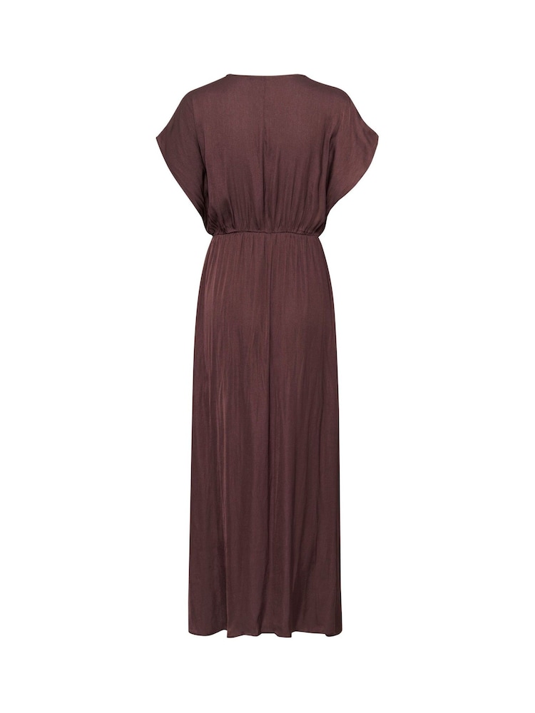 Kaffe Red KAalliie Short Sleeve Maxi Dress - Image 6 of 6 Kaffe Red KAalliie Short Sleeve Maxi Dress - Image 6 of 6