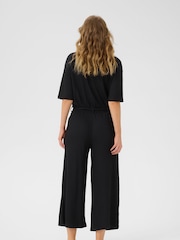Kaffe KAivanna Tea Cropped Black Jumpsuit - Image 3 of 5