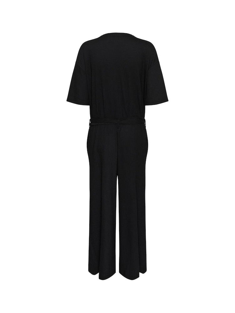 Kaffe KAivanna Tea Cropped Black Jumpsuit - Image 5 of 5