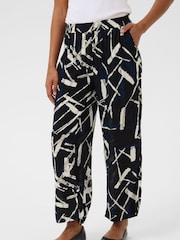 Kaffe Kadacia Amber Printed Black Trousers - Image 1 of 5