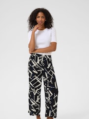 Kaffe Kadacia Amber Printed Black Trousers - Image 2 of 5