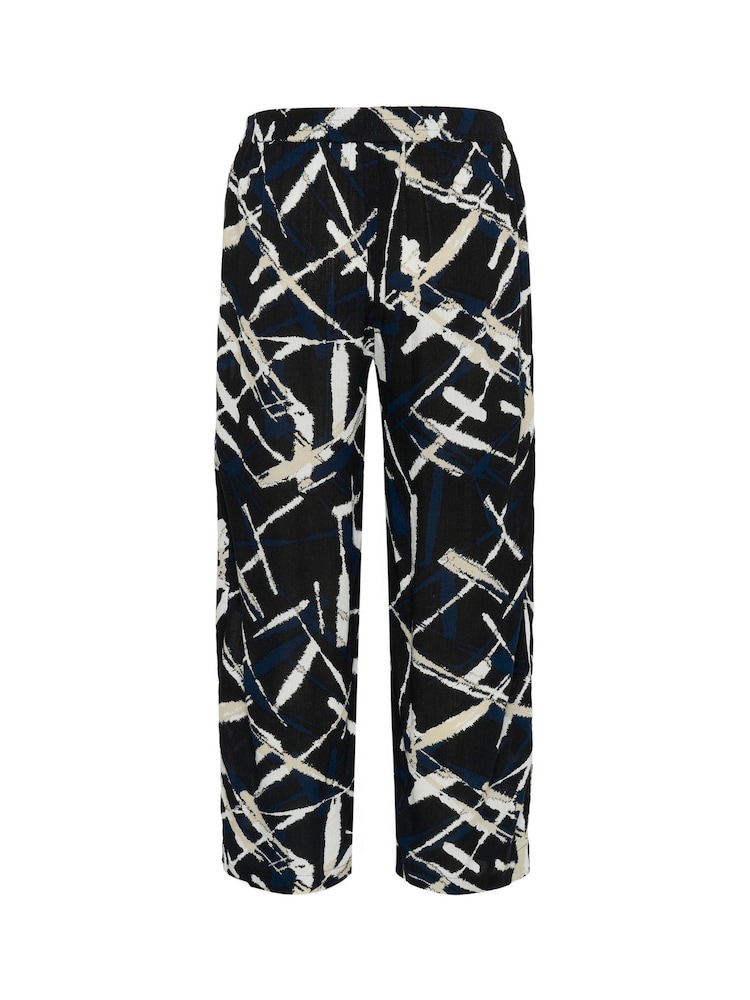 Kaffe Kadacia Amber Printed Black Trousers - Image 5 of 5 Kaffe Kadacia Amber Printed Black Trousers - Image 5 of 5