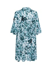 Kaffe Green KAhera Amber Printed Knee Length Dress - Image 5 of 5
