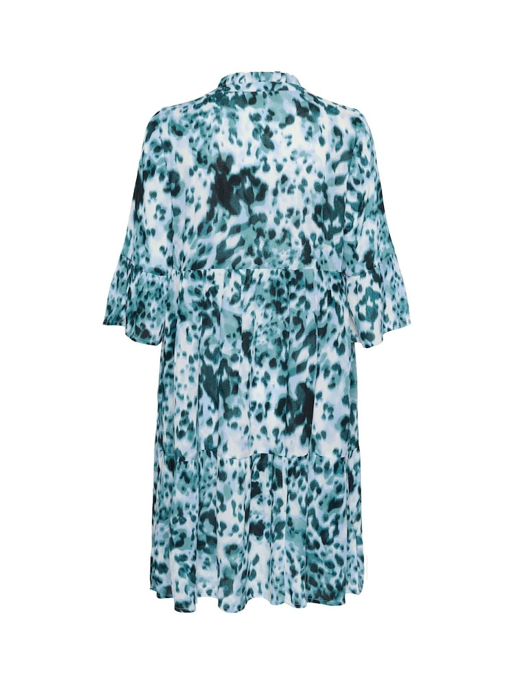 Kaffe Green KAhera Amber Printed Knee Length Dress - Image 5 of 5 Kaffe Green KAhera Amber Printed Knee Length Dress - Image 5 of 5