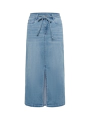 Kaffe Blue KAsarah A-Line Midi Denim Skirt - Image 4 of 5