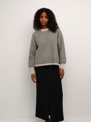Kaffe Casual Fit Natural KAellery Crew Neck Pullover Jumper - Image 3 of 5