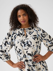 Kaffe White KApedra Long Sleeve Maxi Dress - Image 3 of 5