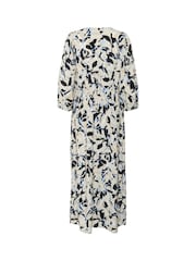 Kaffe White KApedra Long Sleeve Maxi Dress - Image 5 of 5