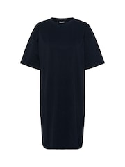 Kaffe KAjudy Short Sleeve Black 100% Cotton T-Shirt Dress - Image 4 of 5