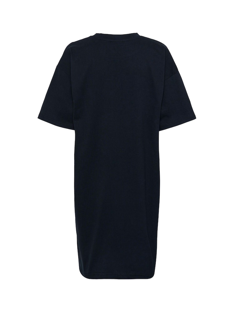 Kaffe KAjudy Short Sleeve Black 100% Cotton T-Shirt Dress - Image 5 of 5